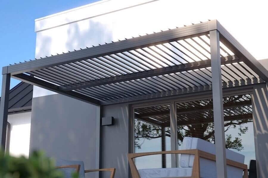 Pergola bioclimatique, menuiserie Montpellier