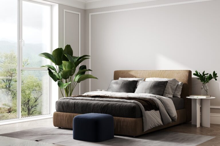 Sommier de qualité installé dans une chambre moderne pour un sommeil réparateur