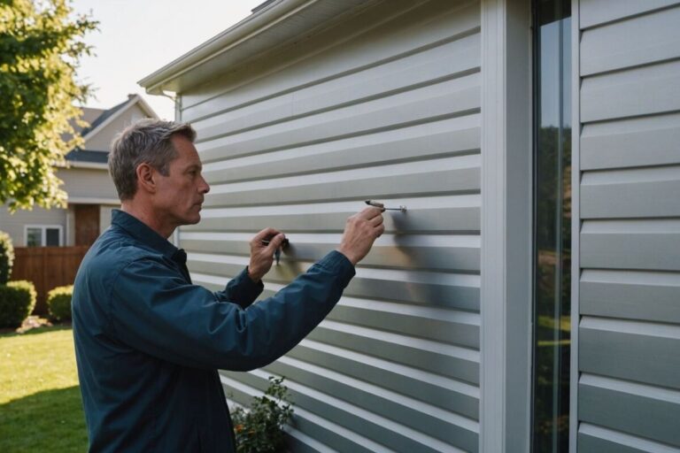 Installation d'un parement métallique sur une maison