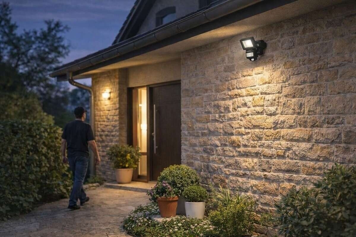 Éclairage extérieur avec détecteur de mouvement