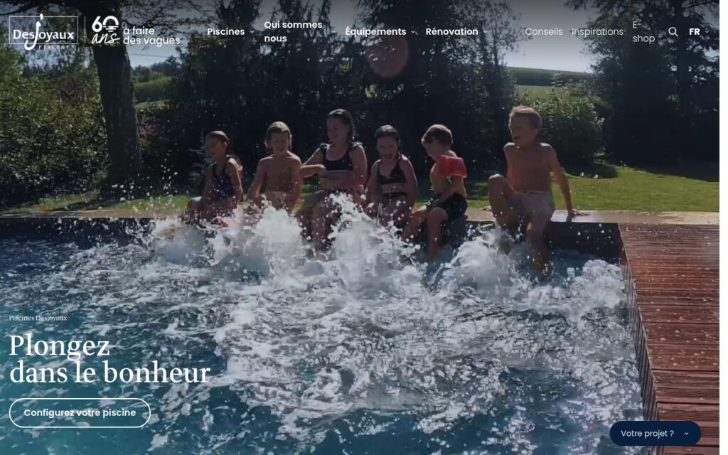 Abris de piscine intégré Desjoyaux