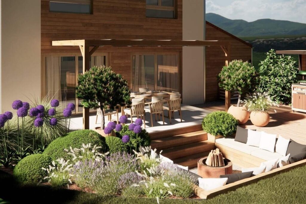 Aménagement d'un jardin moderne et tendance