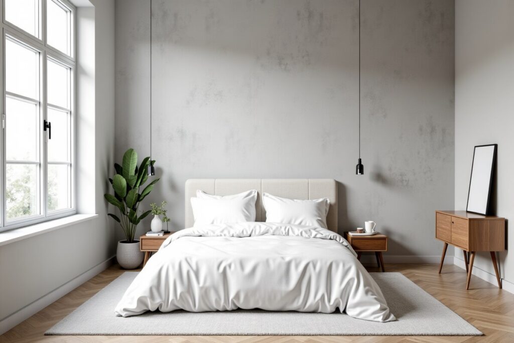 Chambre avec du papier peint élégant