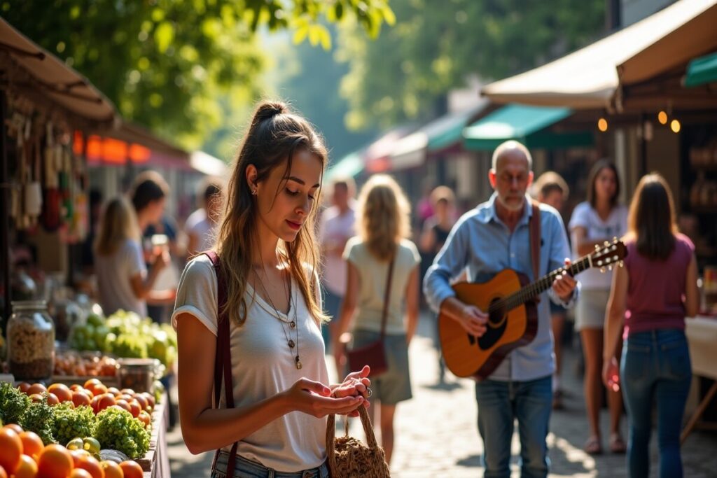 Femme explore des activités originales
