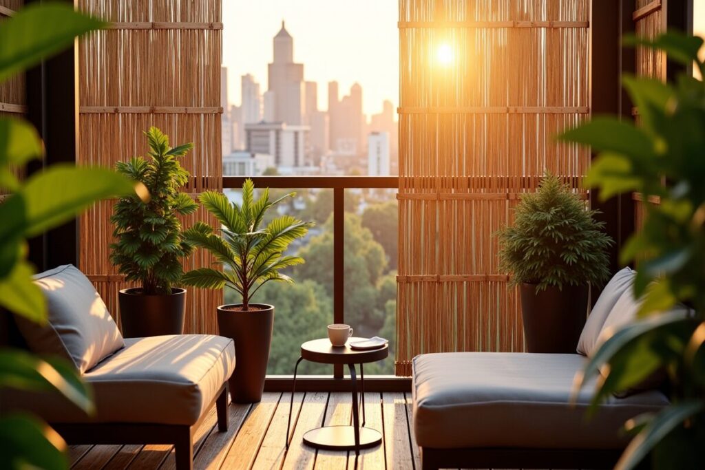 Aménagement de balcon avec des matériaux de qualité