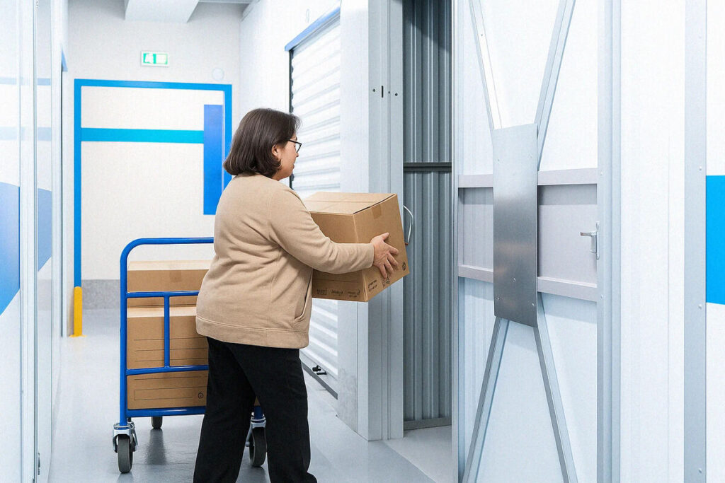 Aménagement avec la location d'un box de stockage