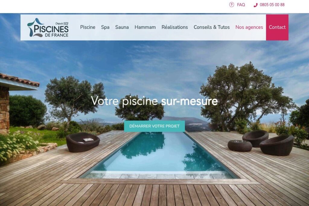 Piscines de France constructeur de qualité