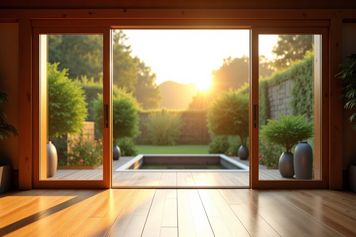Verrière en bois de qualité dans une maison