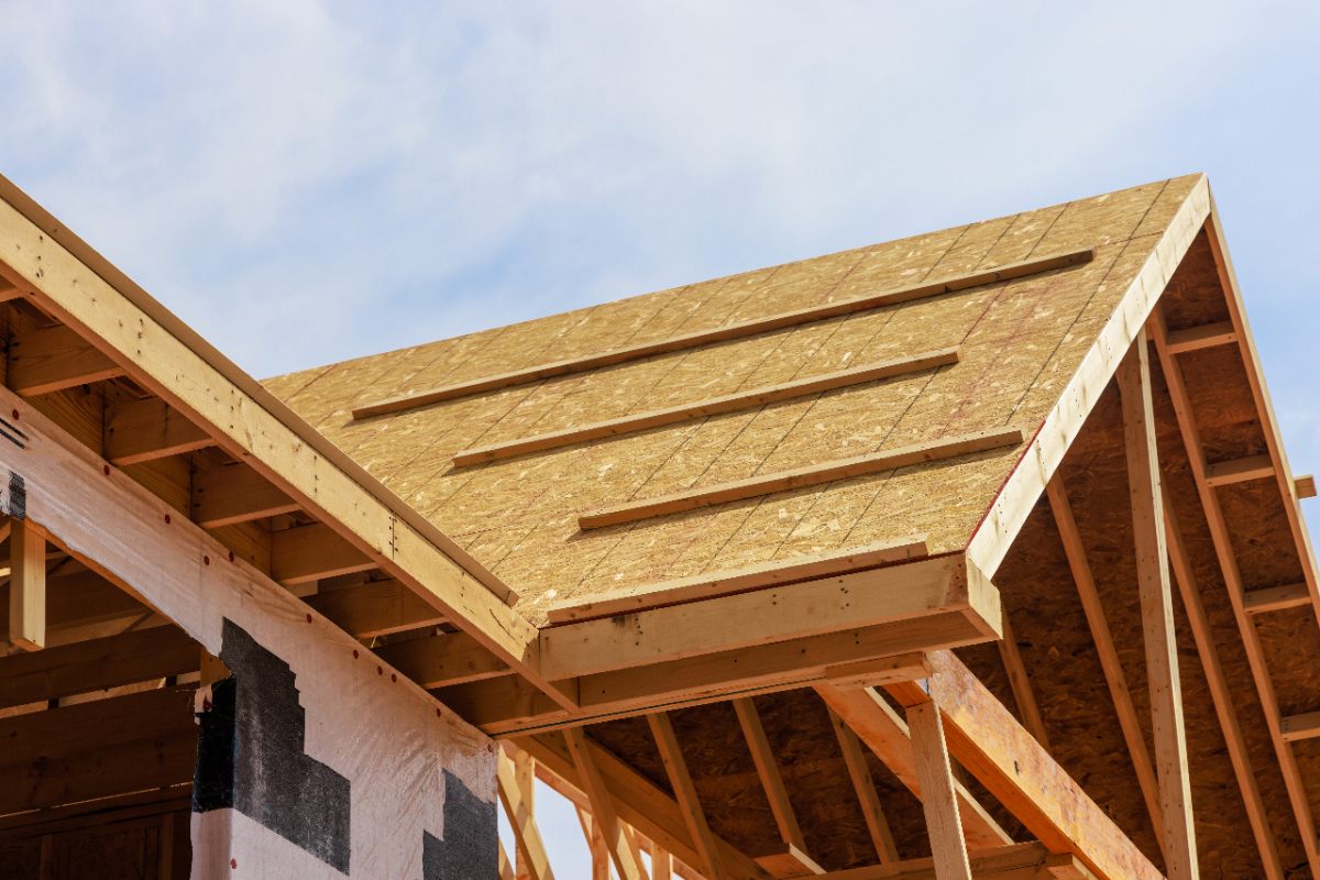 Une maison réalisée avec de l'ossature de bois