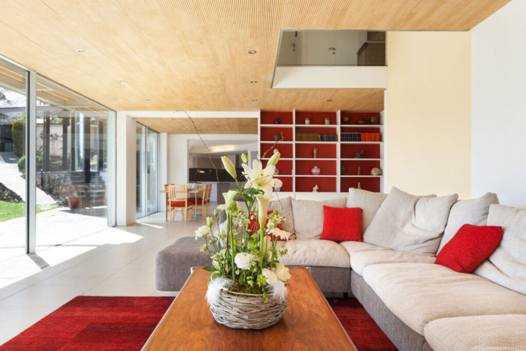 Meubles modernes dans une maison tendance