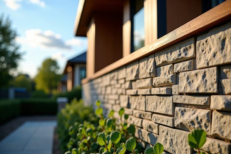 Murs extérieurs de maisons rénovées