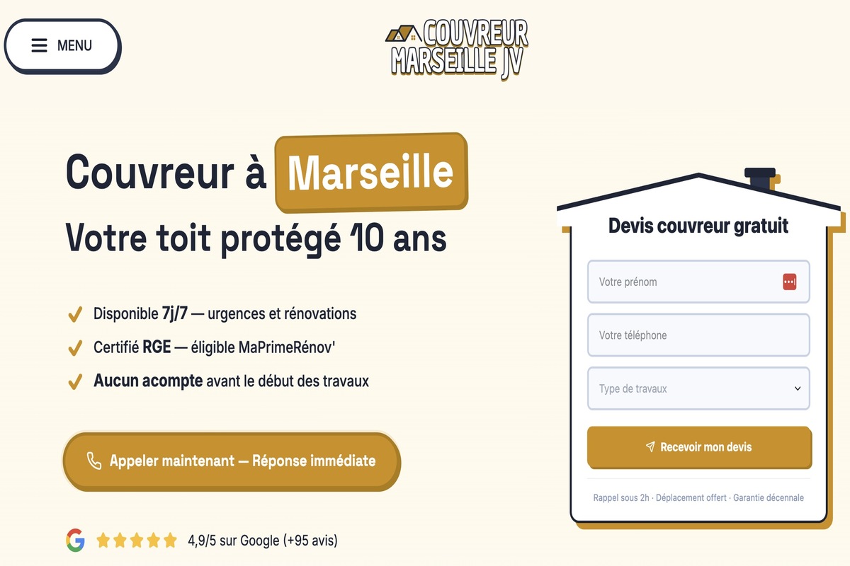 Couvreur JV à Marseille compétent