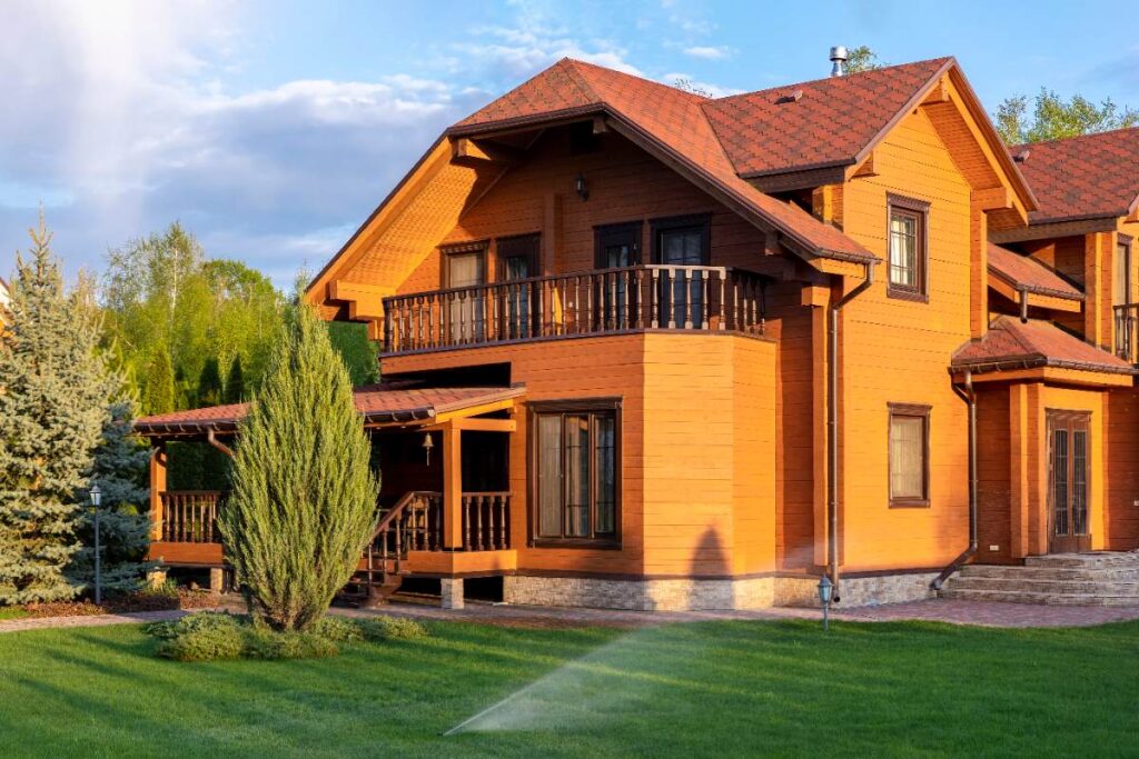 Une maison construite en ossature de bois